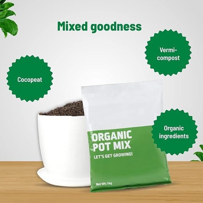 Organic Pot Mix for Plants – 500gm | Nutrient-Rich Potting Soil with Vermi Compost & Cocopeat