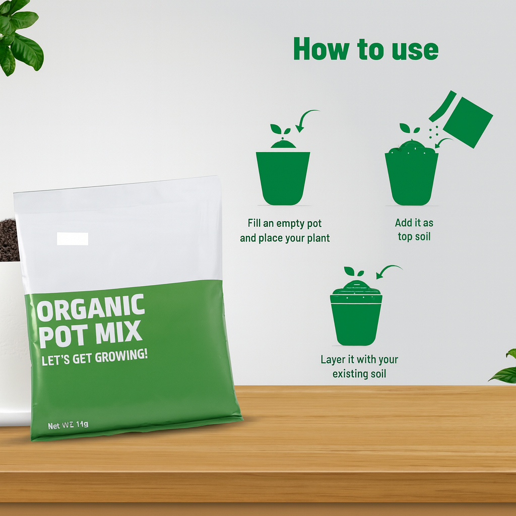Organic Pot Mix for Plants – 500gm | Nutrient-Rich Potting Soil with Vermi Compost & Cocopeat